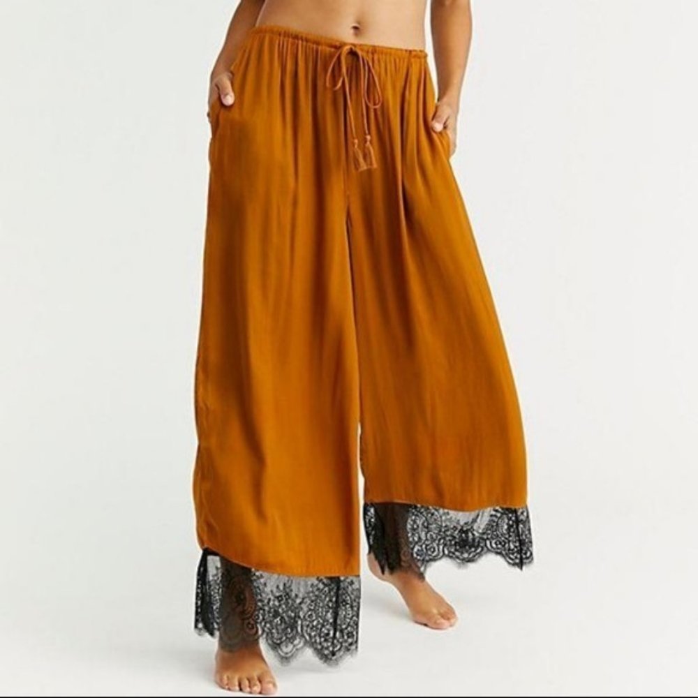 Free People Talking in My Sleep Pajama Pants NWT - Picture 1 of 11